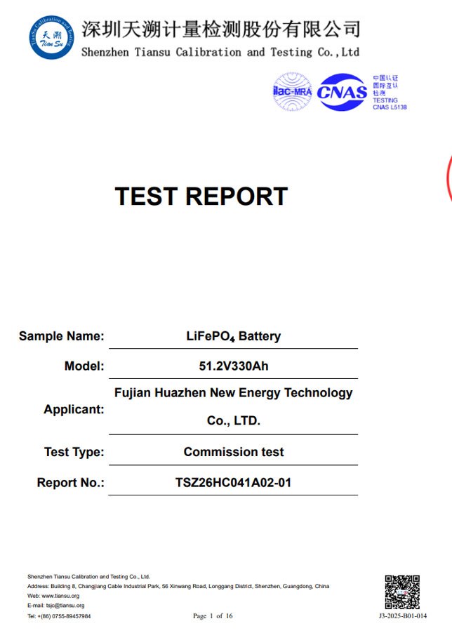 IP66 Protection Test Report